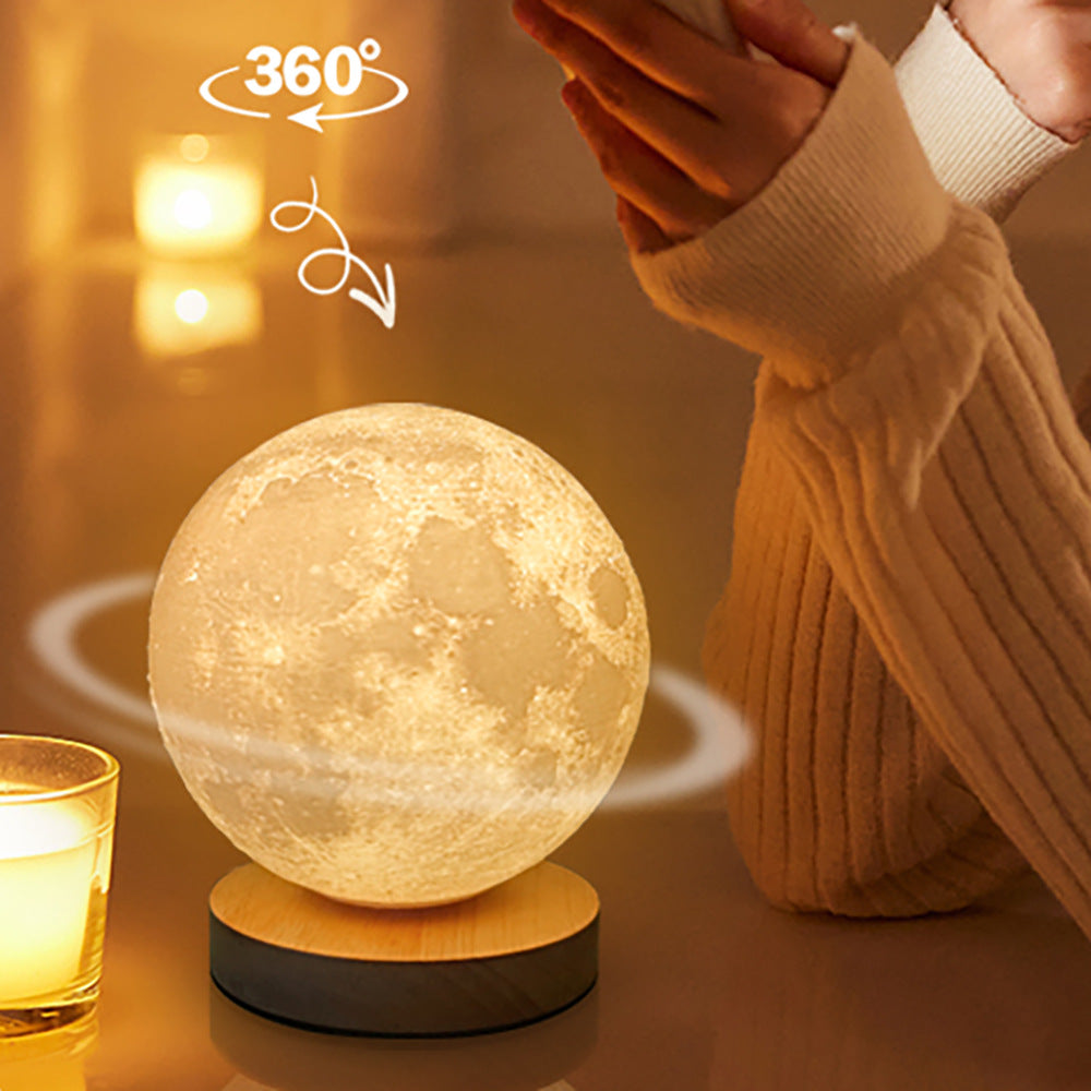 Rotating Moon Lamp ? 360� Ambient Night Light