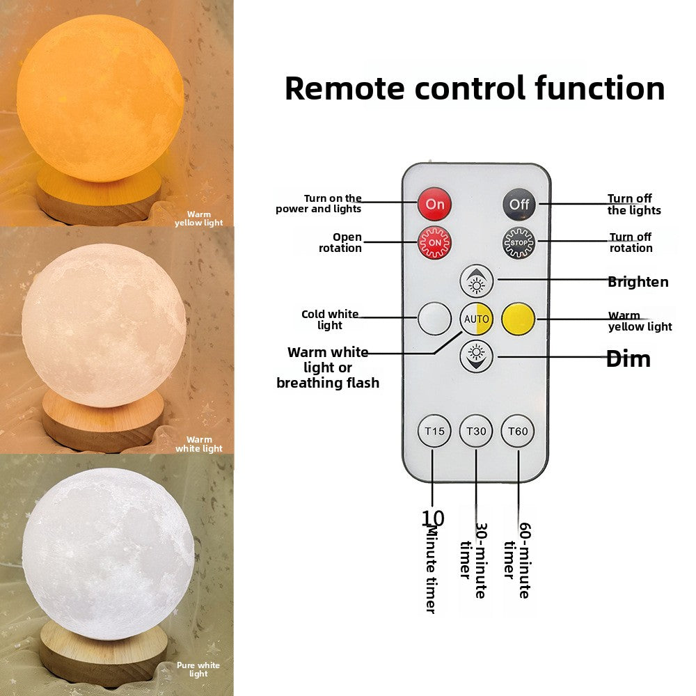 Rotating Moon Lamp ? 360� Ambient Night Light